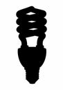 Spiral lamp dark silhouette
