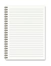 Spiral lined notebook