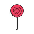 Spiral lollipop color icon