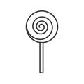 Spiral lollipop linear icon