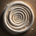 Spiral made of plaster. Background image.