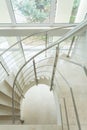 Spiral marble stairs in apartment Royalty Free Stock Photo