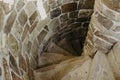 Spiral medieval staircase. Royalty Free Stock Photo