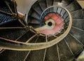 Spiral metal stair case Royalty Free Stock Photo