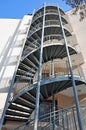 Spiral metal stairs Royalty Free Stock Photo