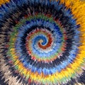 Spiral movement. Multicolor textured background.