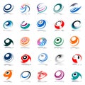 Spiral movement and rotation. Design elements. Royalty Free Stock Photo