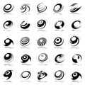 Spiral movement and rotation. Set 2.