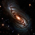 Spiral nebula created by artificial intelligence Royalty Free Stock Photo