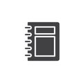Spiral notebook cover vector icon Royalty Free Stock Photo
