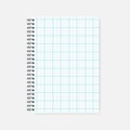 Spiral A4 notebook - cross section squared paper notepad, mock-up