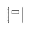 Spiral notebook line outline icon