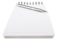 Spiral notepad and pen Royalty Free Stock Photo