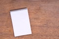 Spiral Notepad on wooden table