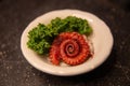 Spiral Octopus Sashimi Royalty Free Stock Photo