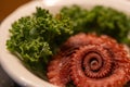 Spiral Octopus Sashimi Royalty Free Stock Photo