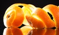 Spiral orange peel Royalty Free Stock Photo