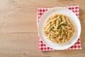 Spiral pasta mushroom cream sauce Royalty Free Stock Photo