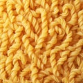 Spiral pasta pattern Boiled egg noodles in full frame, top view Royalty Free Stock Photo