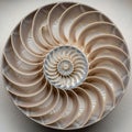 The shell s sections are beige and off-white, with a smooth, polished surface Royalty Free Stock Photo