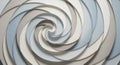 A spiral pattern formed by overlapping layers of paper-like material, creating a three- Royalty Free Stock Photo