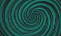 spiral pattern in shades green and black, with central black line, creates mesmerizing visual effect. Royalty Free Stock Photo