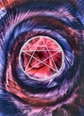 Spiral Pentagram Royalty Free Stock Photo