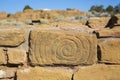 Spiral Petroglyphs in Mesa Verde National Park Royalty Free Stock Photo