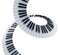 Spiral piano keys