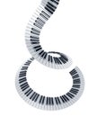 Spiral piano keys