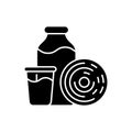 Spiral plating for bacterial count black glyph icon