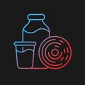 Spiral plating for bacterial count gradient vector icon for dark theme