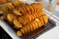 Spiral potato fried ,twist potato / Modern Spiral potato fried style