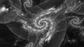 Spiral quantum abstract balck and white effect