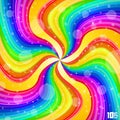 Spiral Rainbow Background