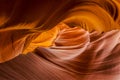 Rock striations stretches in lower Antelope Canyon, Page, Arizona Royalty Free Stock Photo