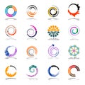 Spiral and rotation design elements. Abstract icon Royalty Free Stock Photo