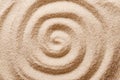 Spiral in the sand macro photo Royalty Free Stock Photo