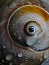spiral sea shell looks like an eye Royalty Free Stock Photo