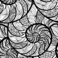 Spiral seamless swirl pattern Wave ocean seashell background Royalty Free Stock Photo