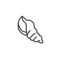 Spiral seashell line icon