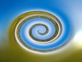 Spiral serpentine of life. Earth and sky together in a swirling semi abstract landscape.