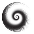 Spiral shape. Swirl effect icon isolated on white background. Hypnotic graphic design. Whirpool, twirl or twist sign Royalty Free Stock Photo