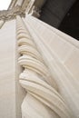 Spiral-shaped marble column of an ancient Italian classical church - Italy