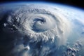 Spiral-shaped typhoon, seen from space