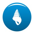 Spiral shell icon blue Royalty Free Stock Photo