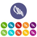 Spiral shell icon, simple style Royalty Free Stock Photo