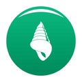 Spiral shell icon vector green Royalty Free Stock Photo