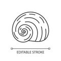 Spiral shell pixel perfect linear icon
