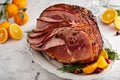 Spiral Sliced Christmas Ham With Orange Honey Glaze